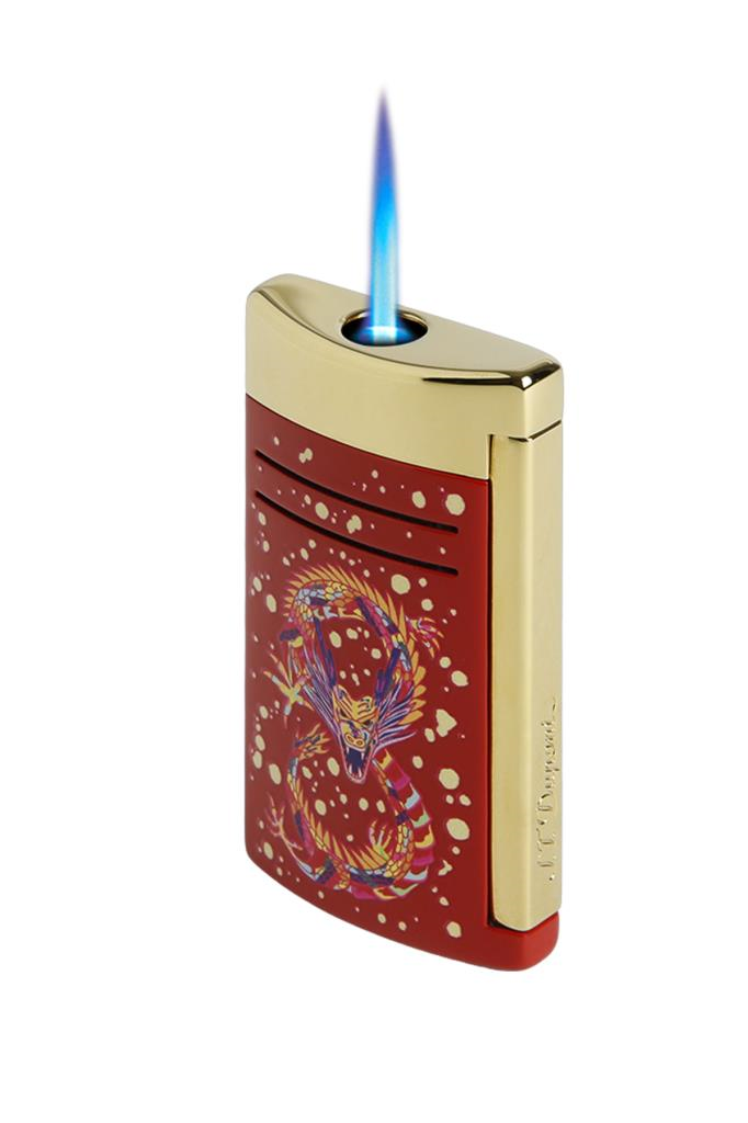 S.T. Dupont Maxijet Burgundy/Gold Year of The Dragon Puro Çakmağı 20176 - TR6655