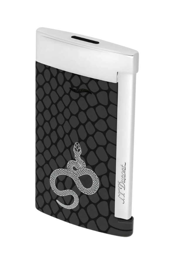 S.T. Dupont Lacquered Slim 7 Siyah Puro Çakmağı 27076