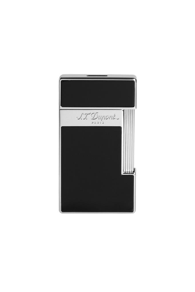S.T. Dupont Slimmy Chrome Shiny Black Lacquer Puro Çakmağı 28001 - TR6385