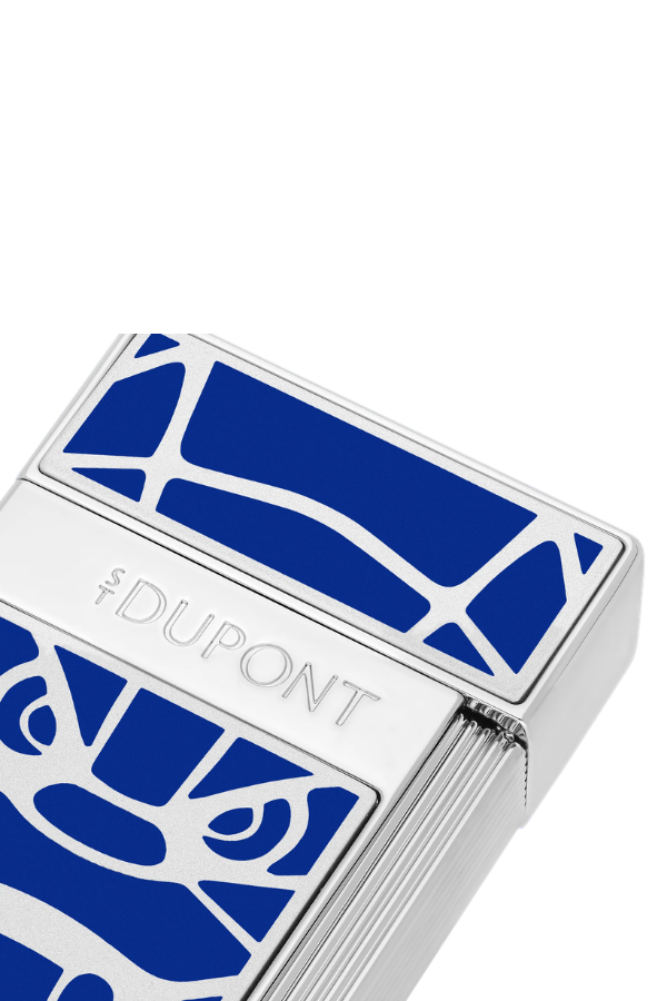 S.T. Dupont Orlinski Series Biggy Mavi Gümüş Puro Çakmağı 25064