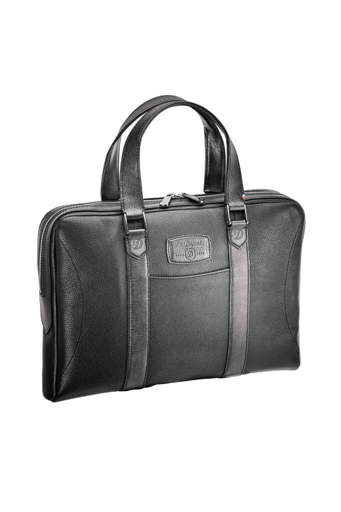 S.T. Dupont Siyah Deri Laptop Çantası 181254 - TR4471