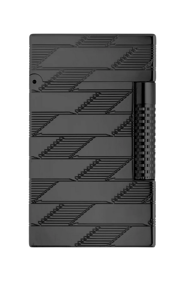 S.T. Dupont Le Grand Guilloche Monogram 1872 Siyah Puro Çakmağı C23179