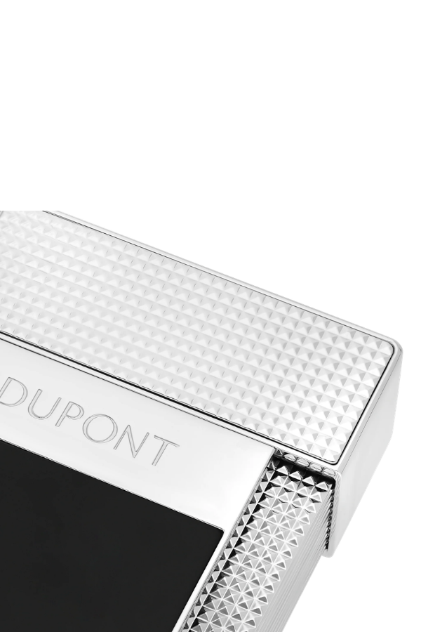 S.T. Dupont Siyah Gümüş Tek Torch & Soft Flame Masa Tipi Puro Çakmağı T20101