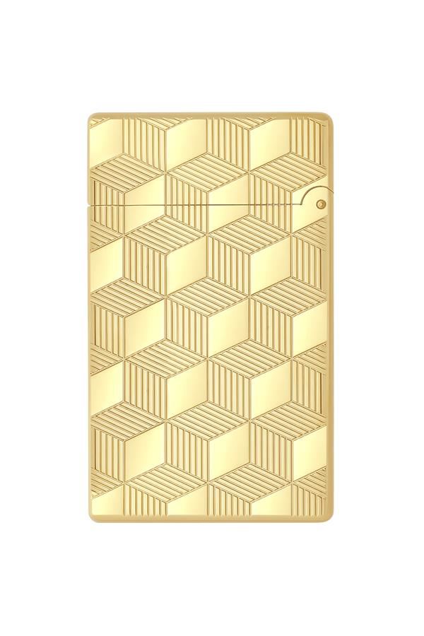 S.T. Dupont Initial Guilloche Gold Düz İşlemeli Puro Çakmağı 20841