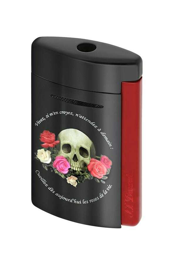 S.T. Dupont Minijet Memento Mori Kırmızı-Siyah Puro Çakmağı 10894 - TR7384