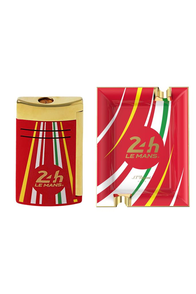 S.T. Dupont 24h Le Mans Kırmızı Maxijet Çakmak Küllük Premium Puro Seti - STDUP-5