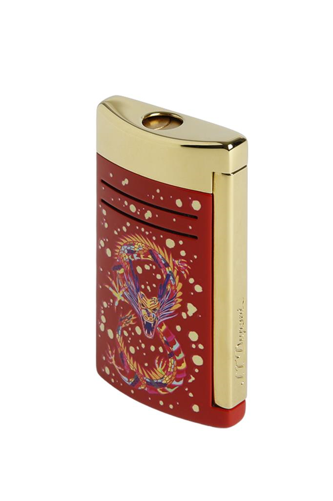 S.T. Dupont Maxijet Burgundy/Gold Year of The Dragon Puro Çakmağı 20176 - TR6655