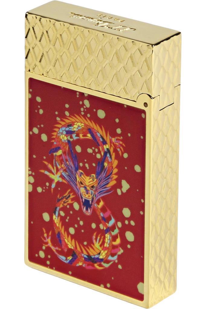 S.T. Dupont Ligne 2 Dragon Burgundy/Gold Puro Çakmağı 16526 - TR6648