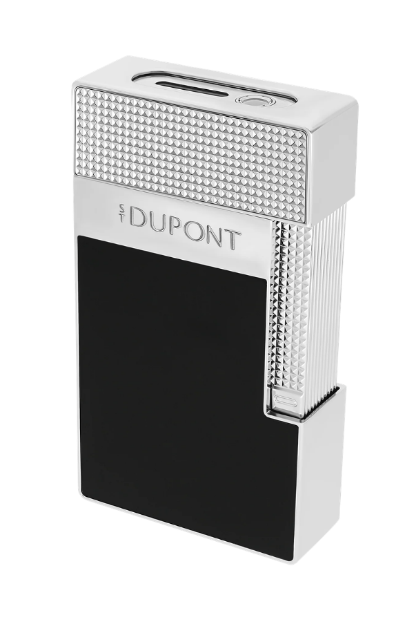 S.T. Dupont Siyah Gümüş Tek Torch & Soft Flame Masa Tipi Puro Çakmağı T20101