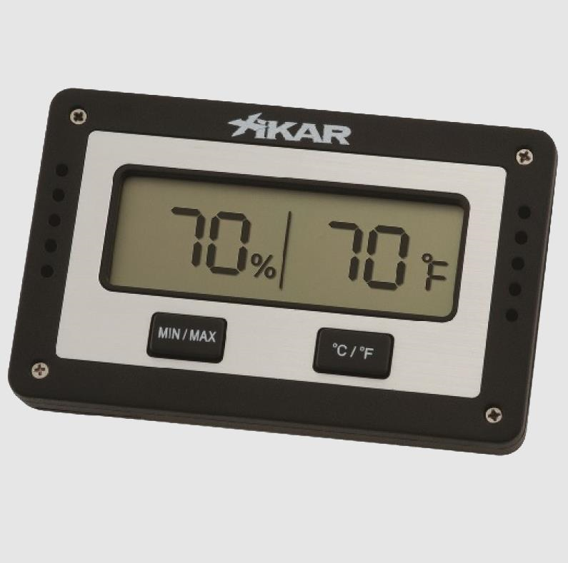 Xikar PuroTemp Rectangular Higrometre Nem Ölçer