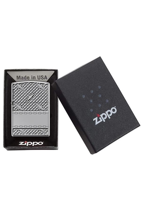 Zippo Çakmak 167-072998 Diamond Plate Chain Design TR4432
