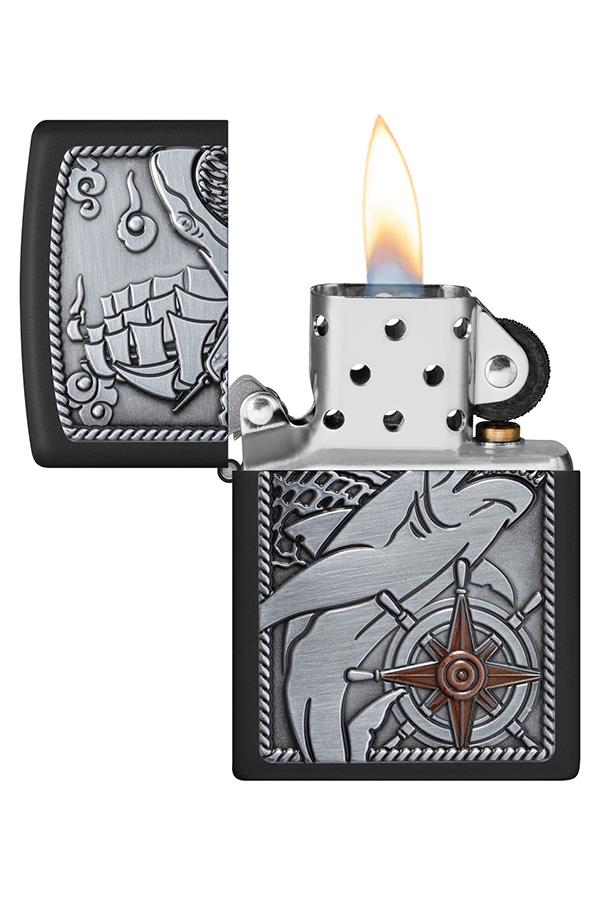 Zippo Çakmak 48120 Shark Ship Emblem