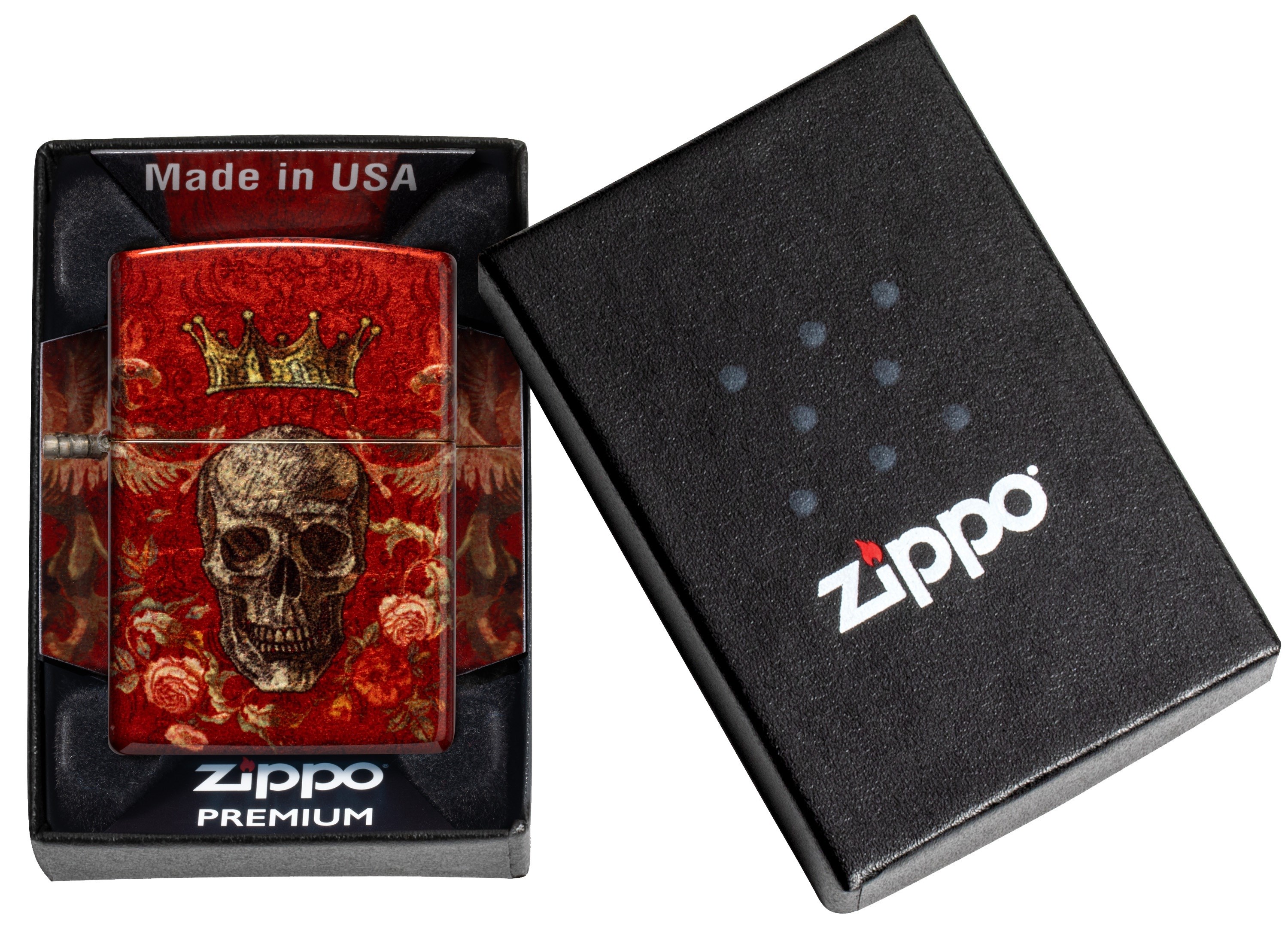 Zippo Çakmak 48458 King Skull Design 47132-128738 ZP1024
