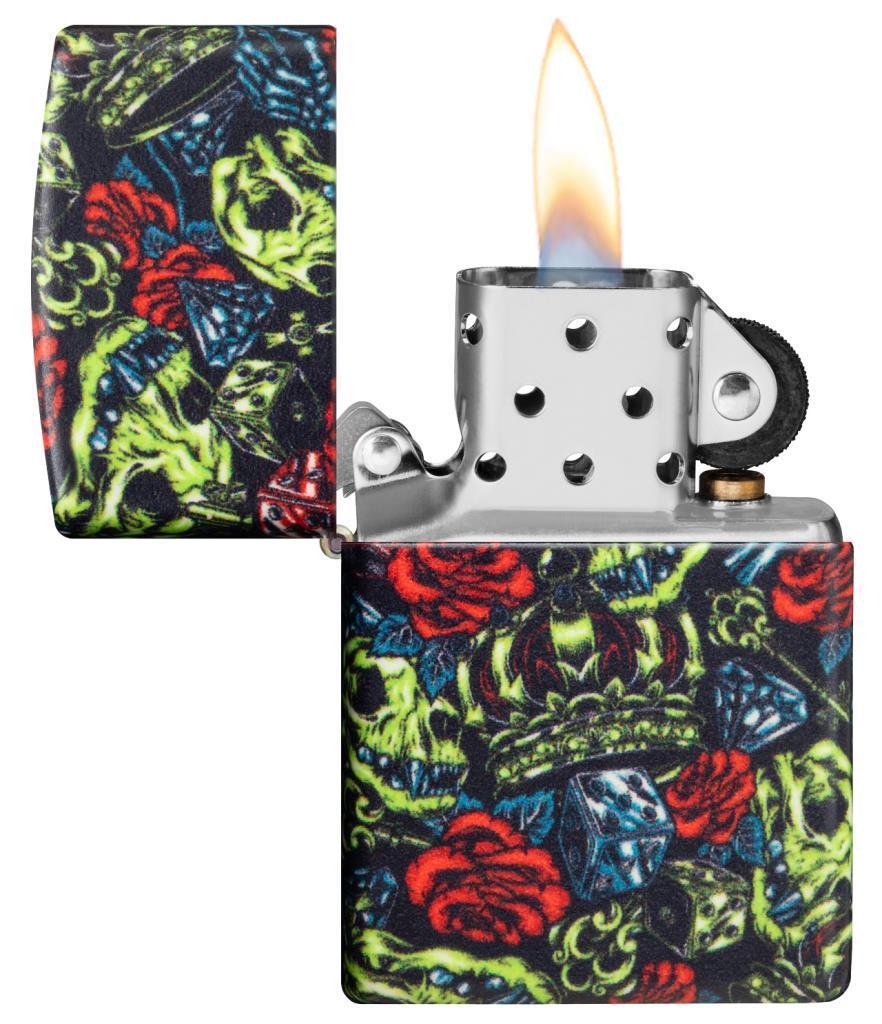 Zippo Çakmak 49193 Skull Crown Design 49696-090641