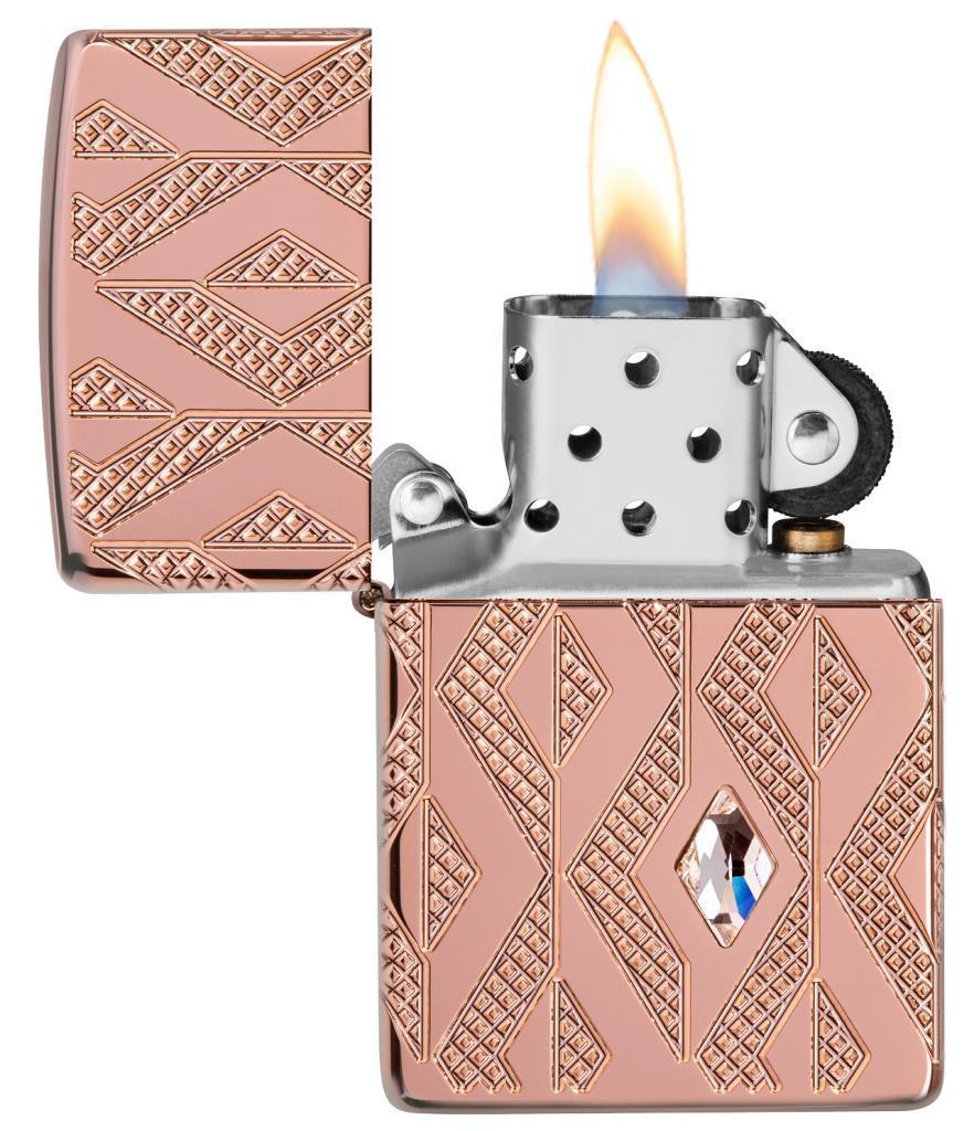 Zippo Çakmak 49702 Geometric Diamond Pattern Design 49702-090567