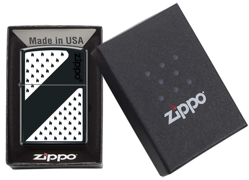 Zippo Çakmak Black And White Design 218 218-069482