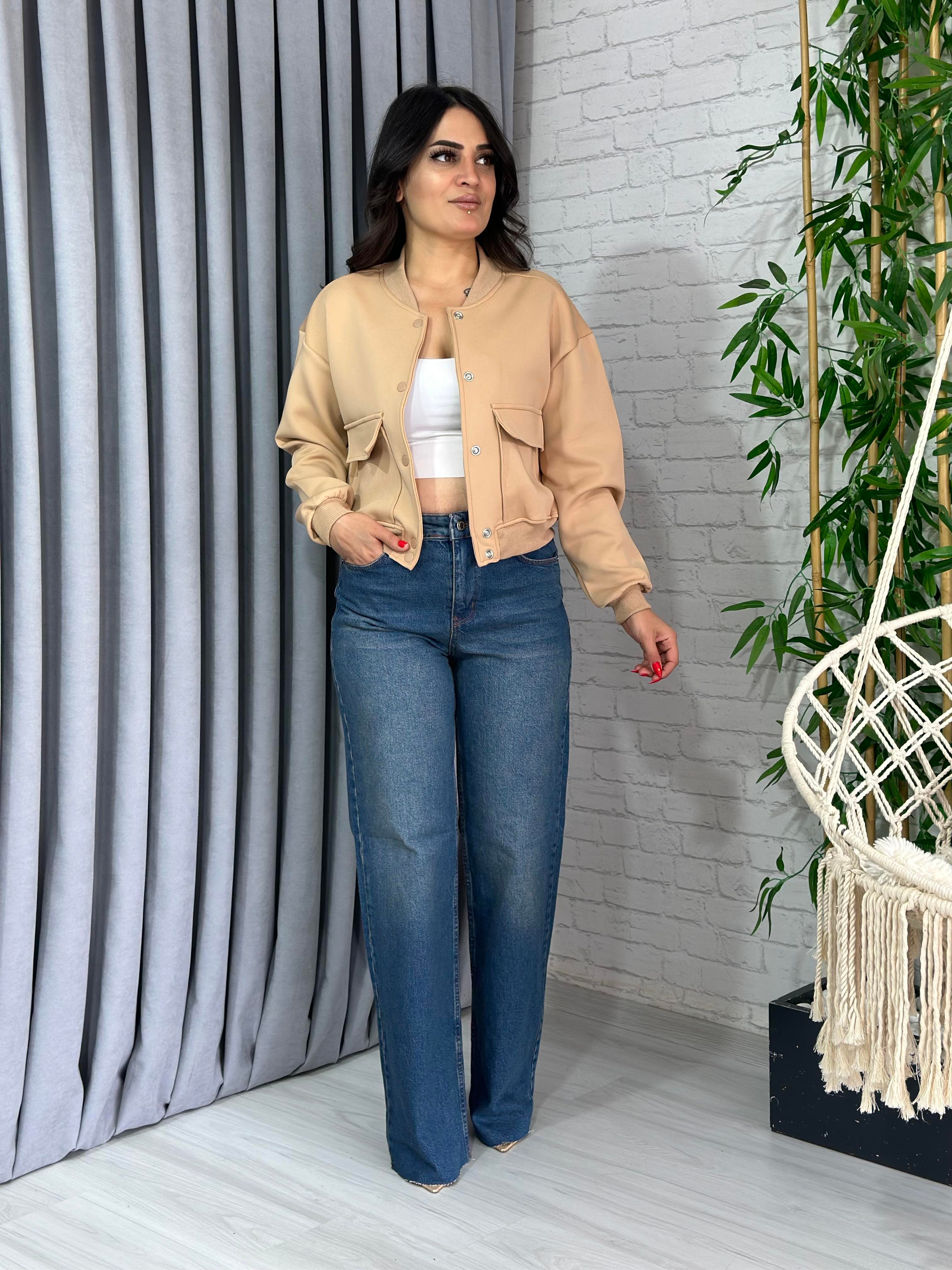 Camel Cepli Bomber Ceket 