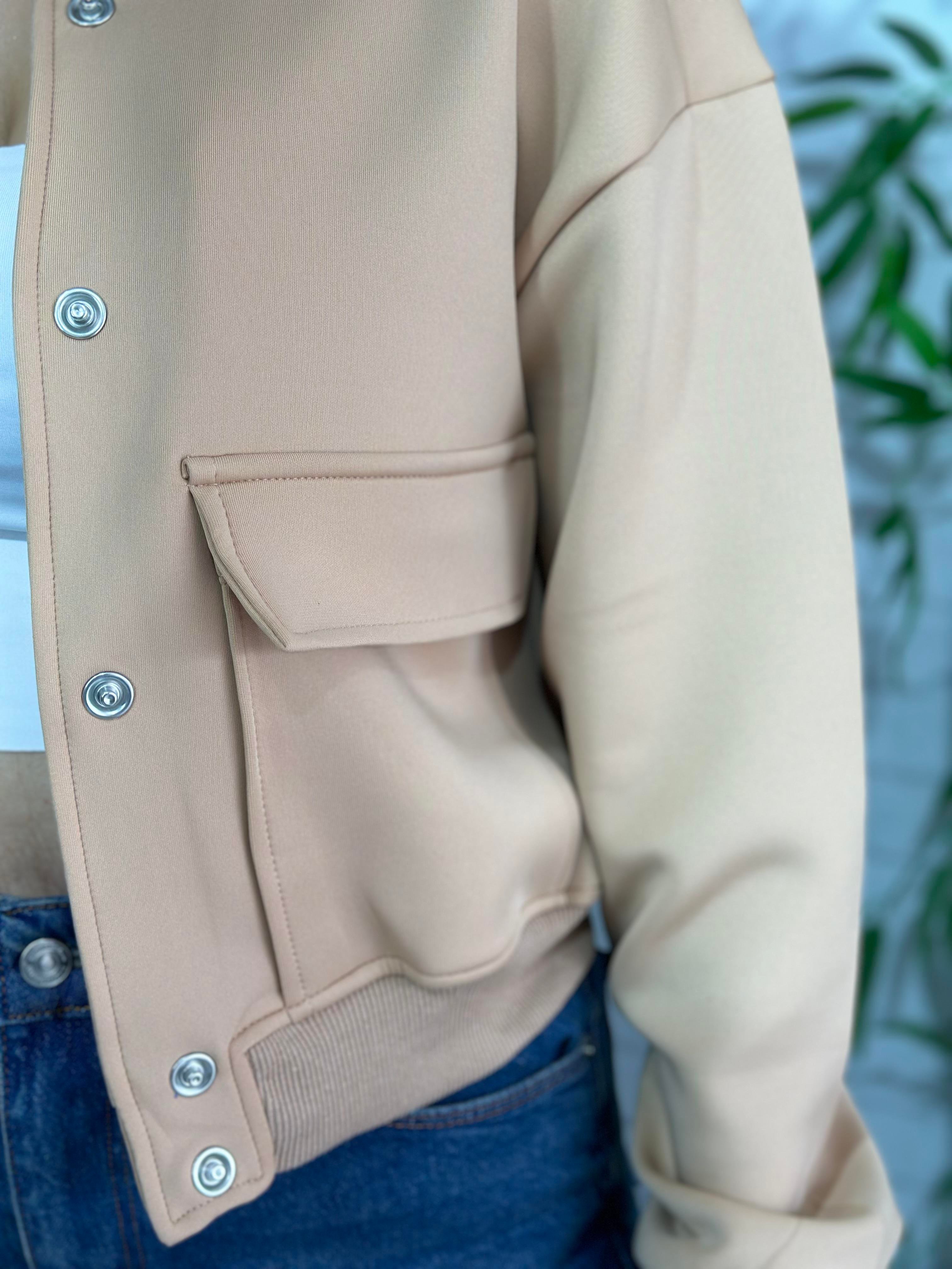 Camel Cepli Bomber Ceket 