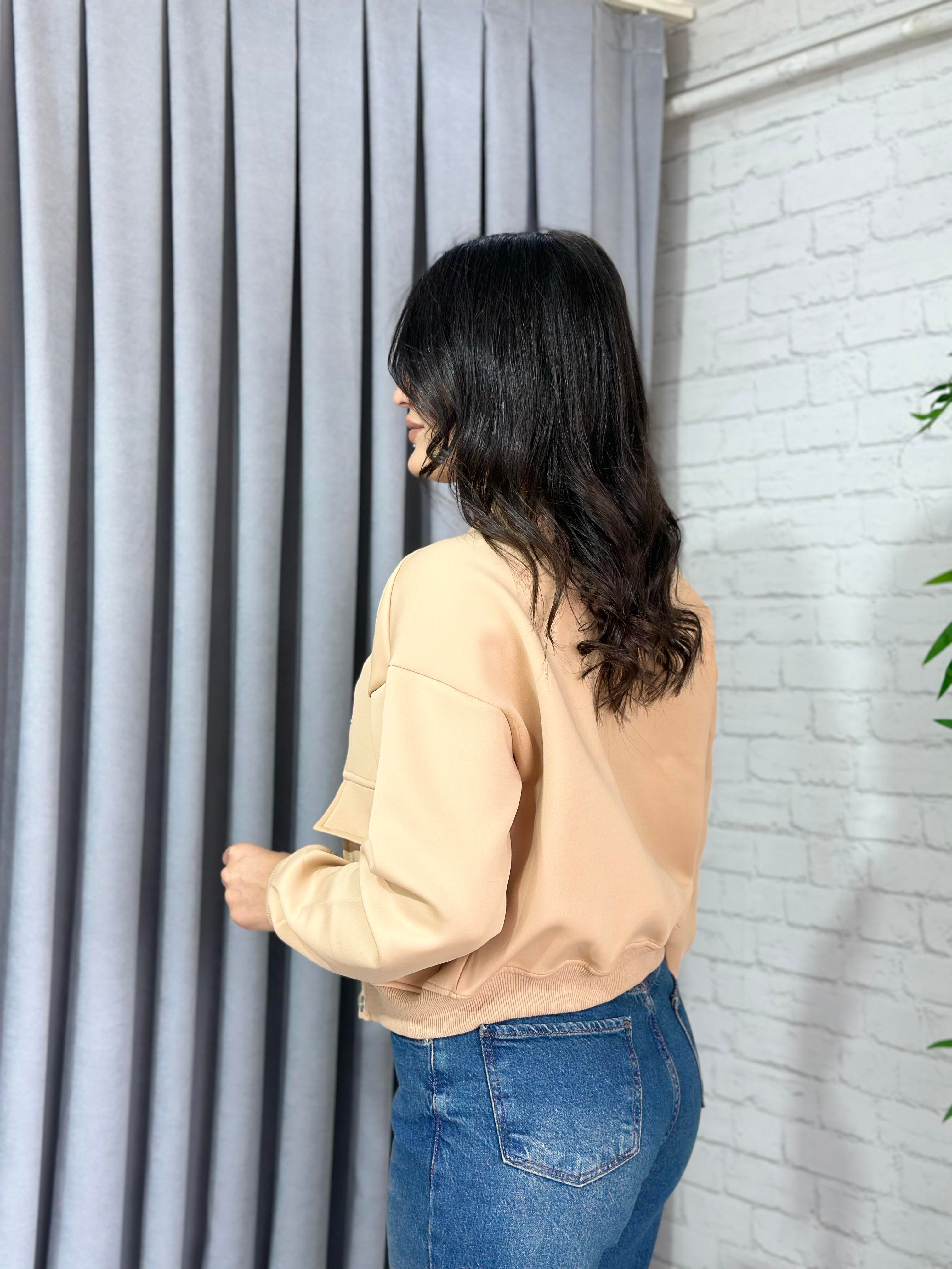 Camel Cepli Bomber Ceket 