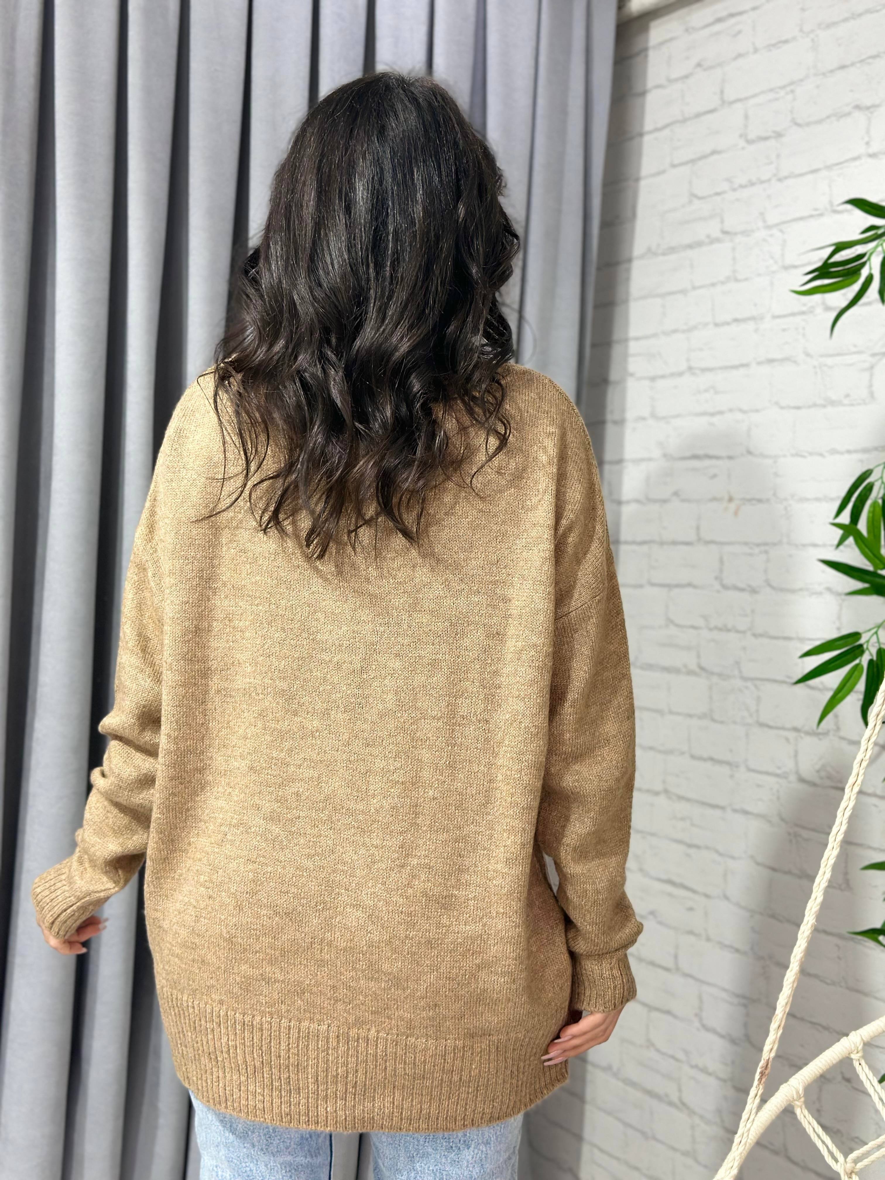 Camel V Yaka Triko Kazak 