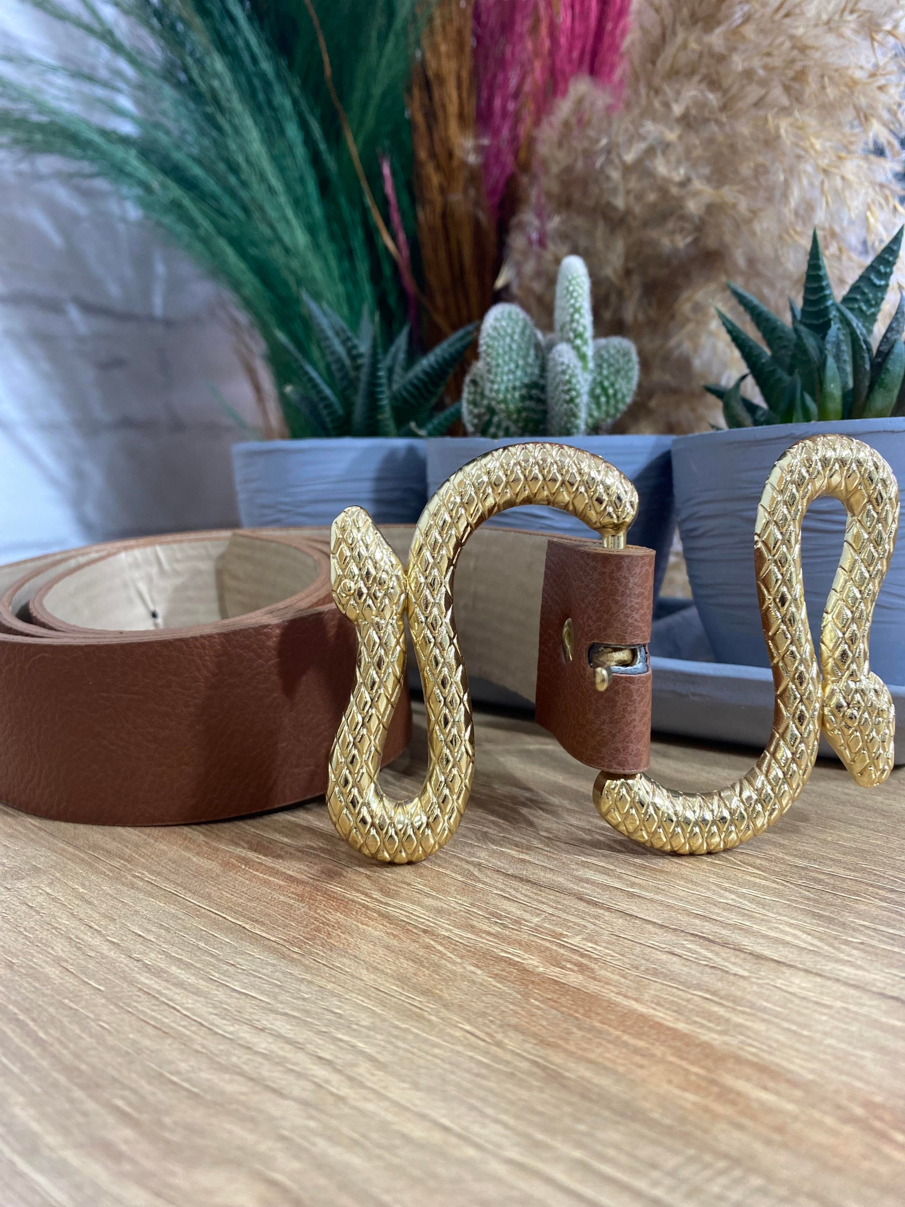 Taba  Gold Şık Tasarım Yılan Toka  