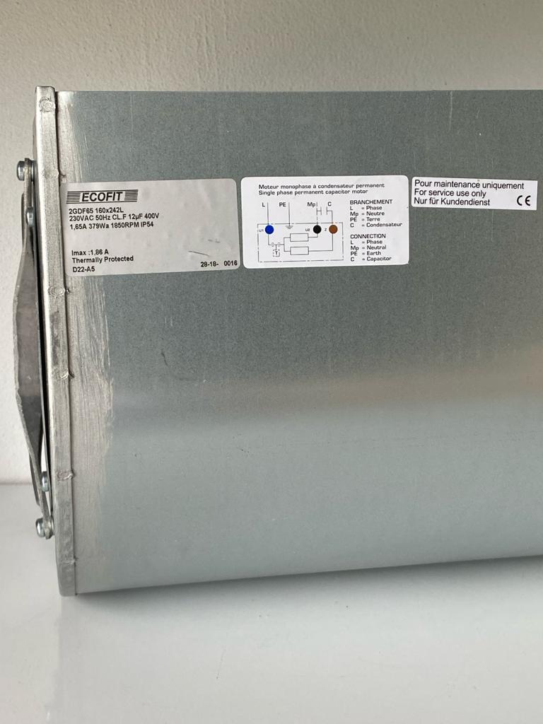 2GDF65 160X242L 230V AC RADYAL FAN