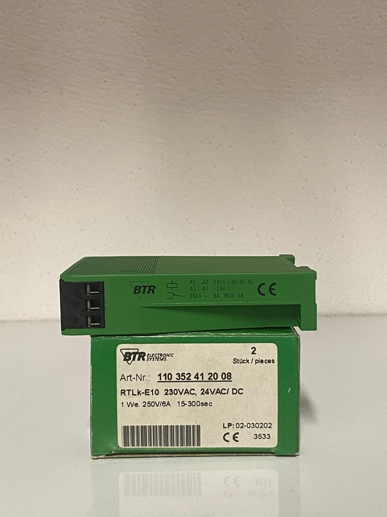 BTR RTLK E10 230V AC 24V DC ÇEK.GEÇ. ZAMAN RÖLESİ