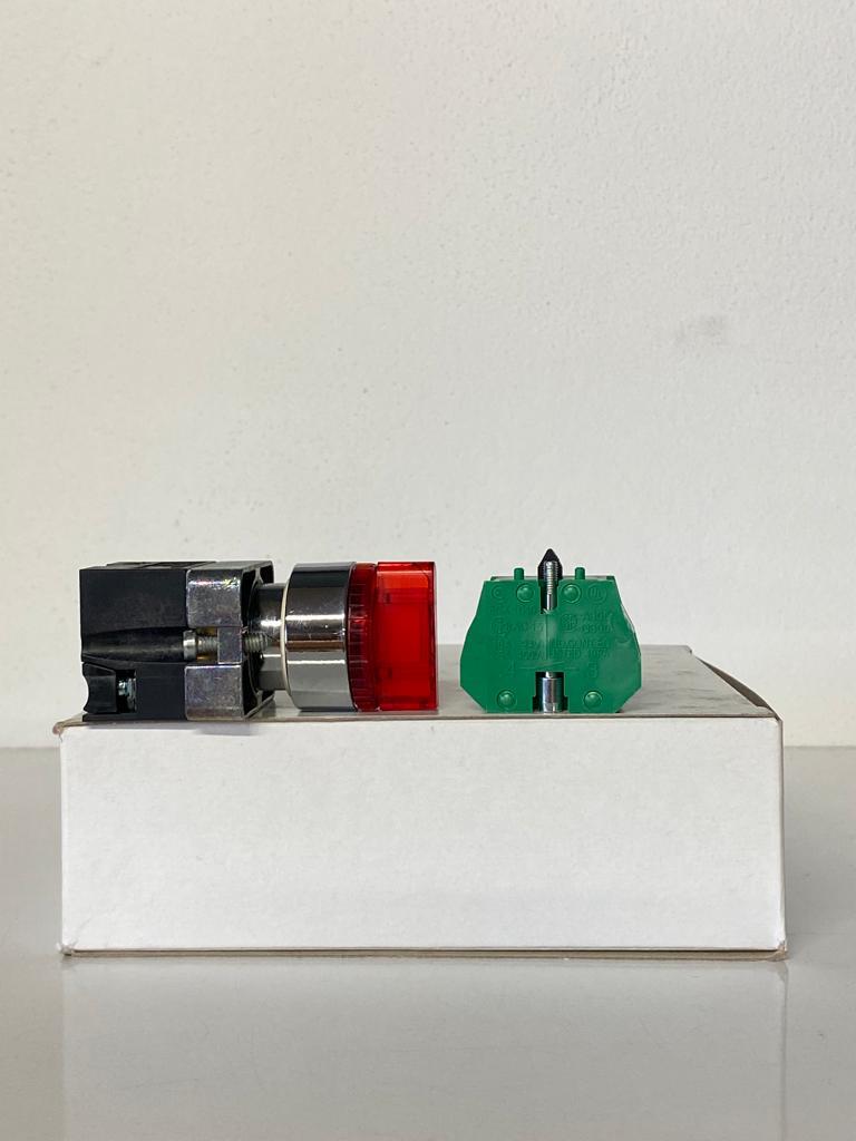 COMEPI 0-1 IŞIKLI MANDAL BUTON KIRMIZI Q22mm 2 Pozisyon 1NK kontak düzeni IP65 