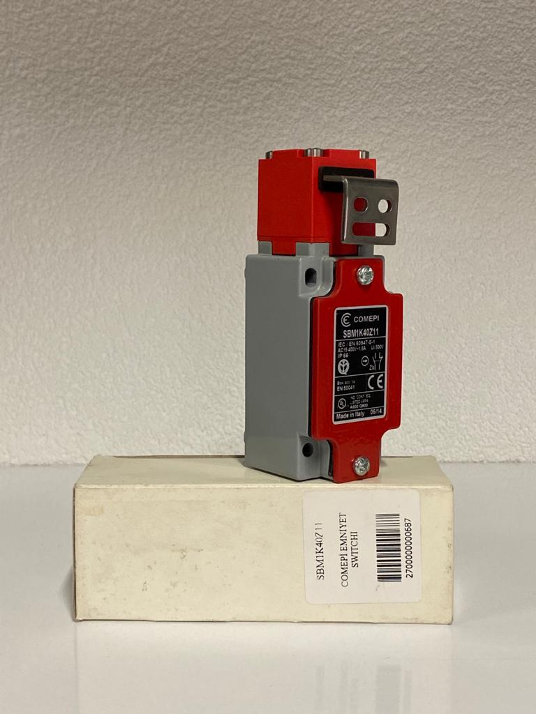 COMEPI ALÜMİNYUM GÖVDELİ EMNİYET LİMİT SWİTCH 40mm Anahtarlı 90° ayarlanabilir başlıklı 1NA 1NK kontak düzeni IP66