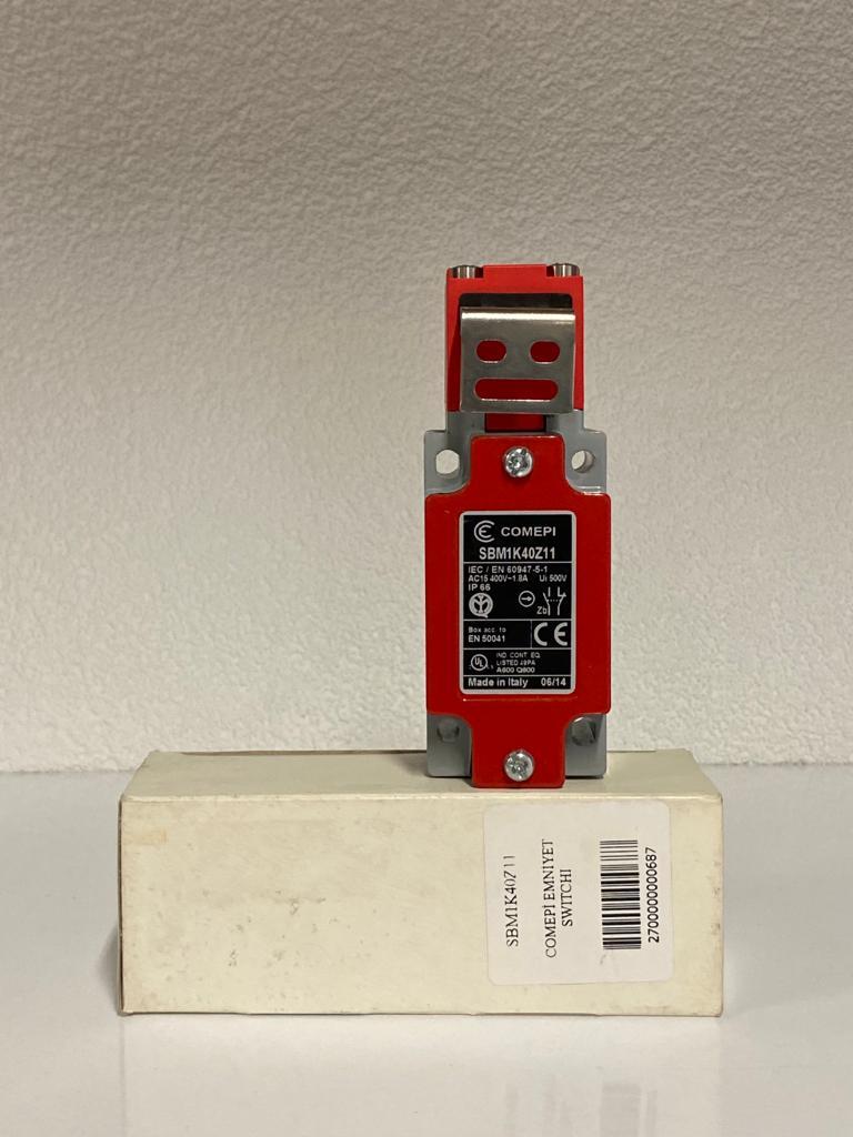 COMEPI ALÜMİNYUM GÖVDELİ EMNİYET LİMİT SWİTCH 40mm Anahtarlı 90° ayarlanabilir başlıklı 1NA 1NK kontak düzeni IP66