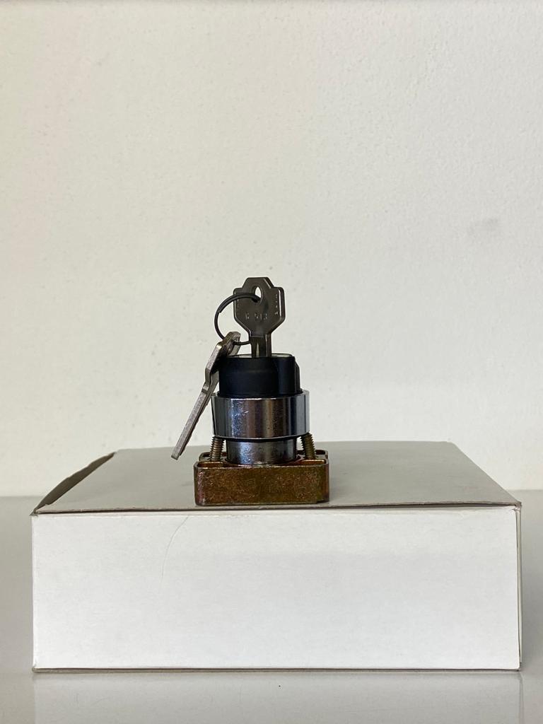 COMEPI METAL ANAHTARLI BUTON 3 Pozisyon Q22mm Kalıcı merkeze 2NA kontak düzeni 