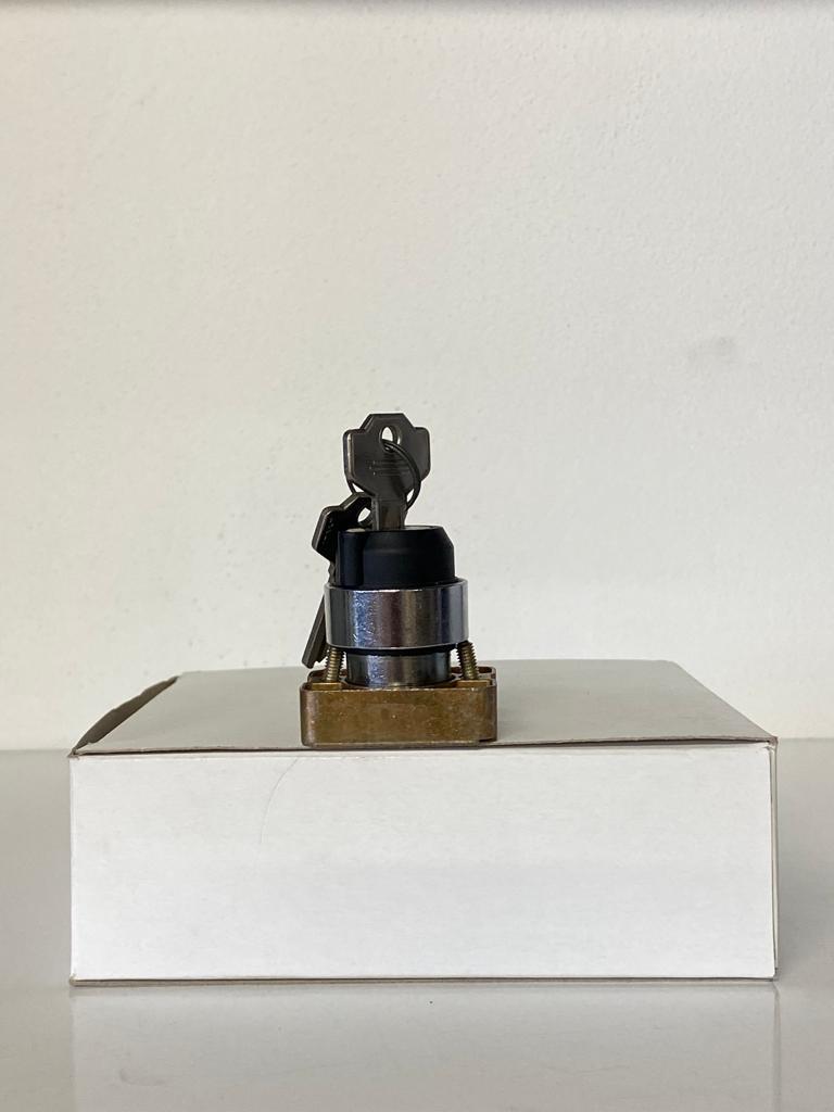 COMEPI METAL ANAHTARLI BUTON Q22mm Kalıcı sola 2NA kontak düzeni IP65