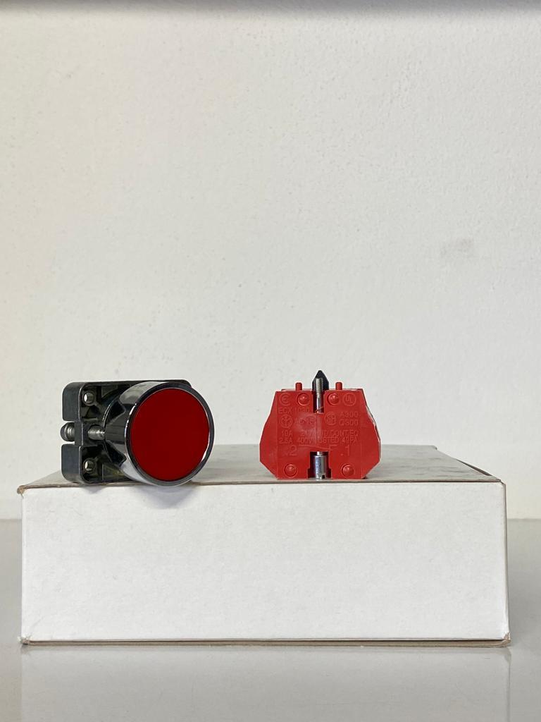 COMEPI METAL  BUTON KIRMIZI Q22mm Yaylı 1NK kontak düzeni IP65