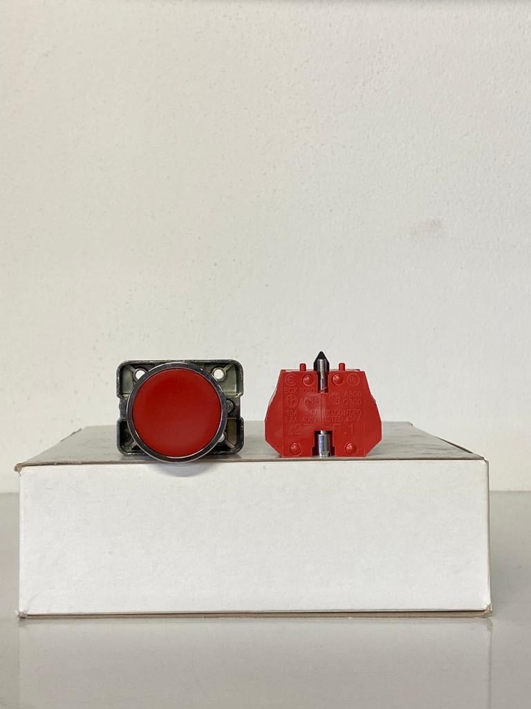 COMEPI METAL  BUTON KIRMIZI Q22mm Yaylı 1NK kontak düzeni IP65