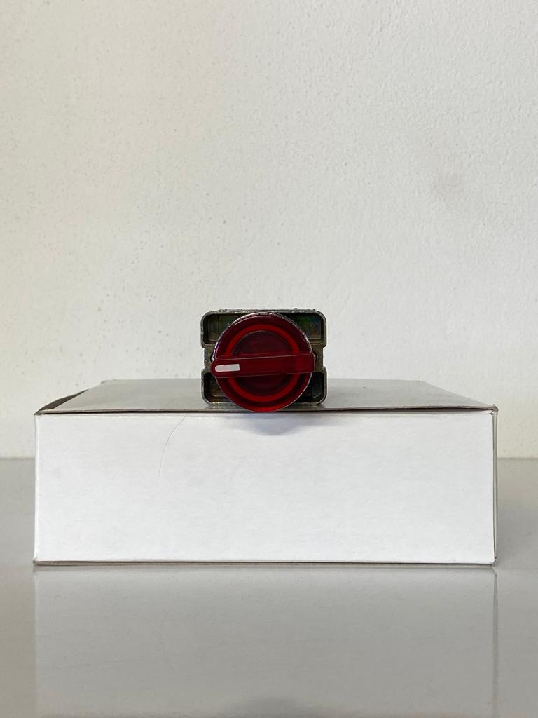 COMEPI METAL IŞIKLI MANDALLI BUTON Kırmızı Q22mm 3 Pozisyon 2NA kontak düzeni IP65