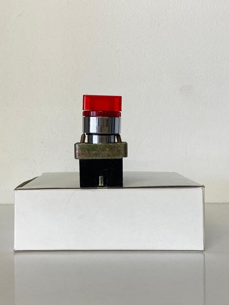 COMEPI METAL IŞIKLI MANDALLI BUTON Kırmızı Q22mm 3 Pozisyon 2NA kontak düzeni IP65