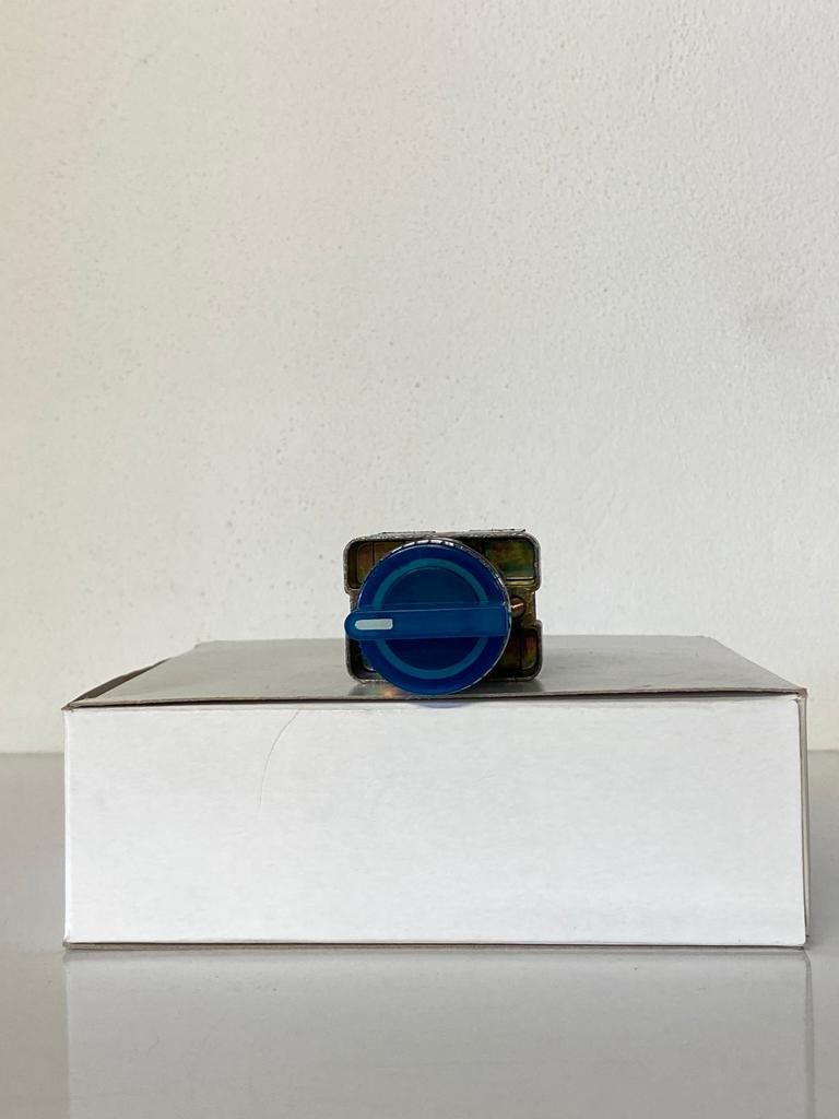 COMEPI METAL IŞIKLI MANDALLI BUTON MAVİ Q22mm 3 Pozisyon 2NA kontak düzeni IP65