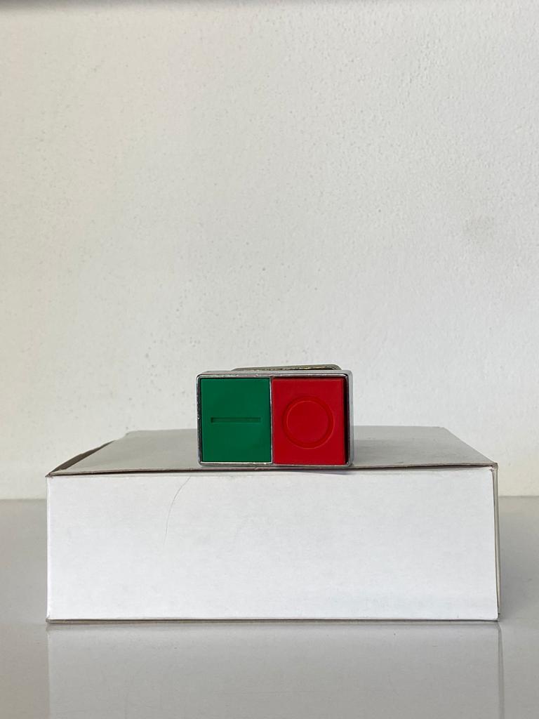 COMEPI Q22mm SEMBOLLÜ İKİZ BUTON Çıkıntılı sembollü yaylı ışıksız 1NK+1NA kontak düzeni IP65