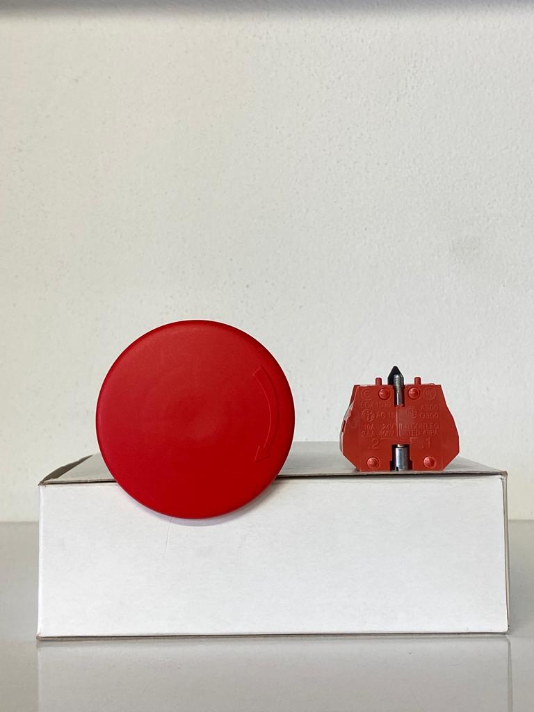 COMEPI Q60mm MANTAR BUTON KALICI KIRMIZI Kalıcı 1NK kontak düzeni IP65