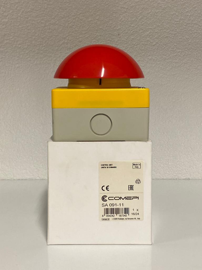 COMEPI TEKLİ BUTON KUTUSU SARI ACİL BUTONLU