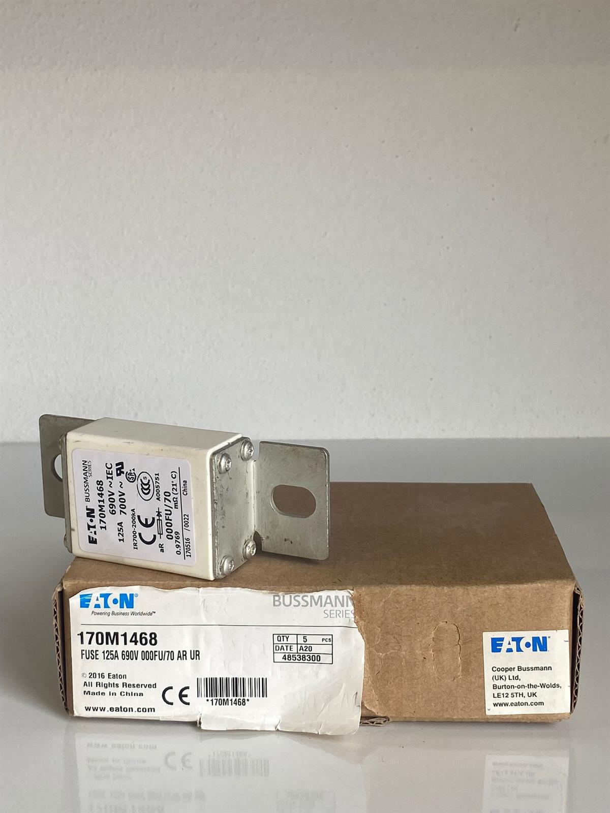 Eaton Bussmann170M1468 FUSE 125A 690V 000FU/70A Bussmann170M1468 FUSE 125A 690V 000FU/70A Bussmann
