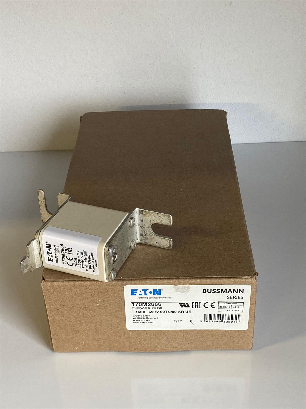 Eaton Bussmann170M2666 Fuse 160A 690V 00TN /80 AR UR Bussmann170M2666 Fuse 160A 690V 00TN /80 AR UR Bussmann