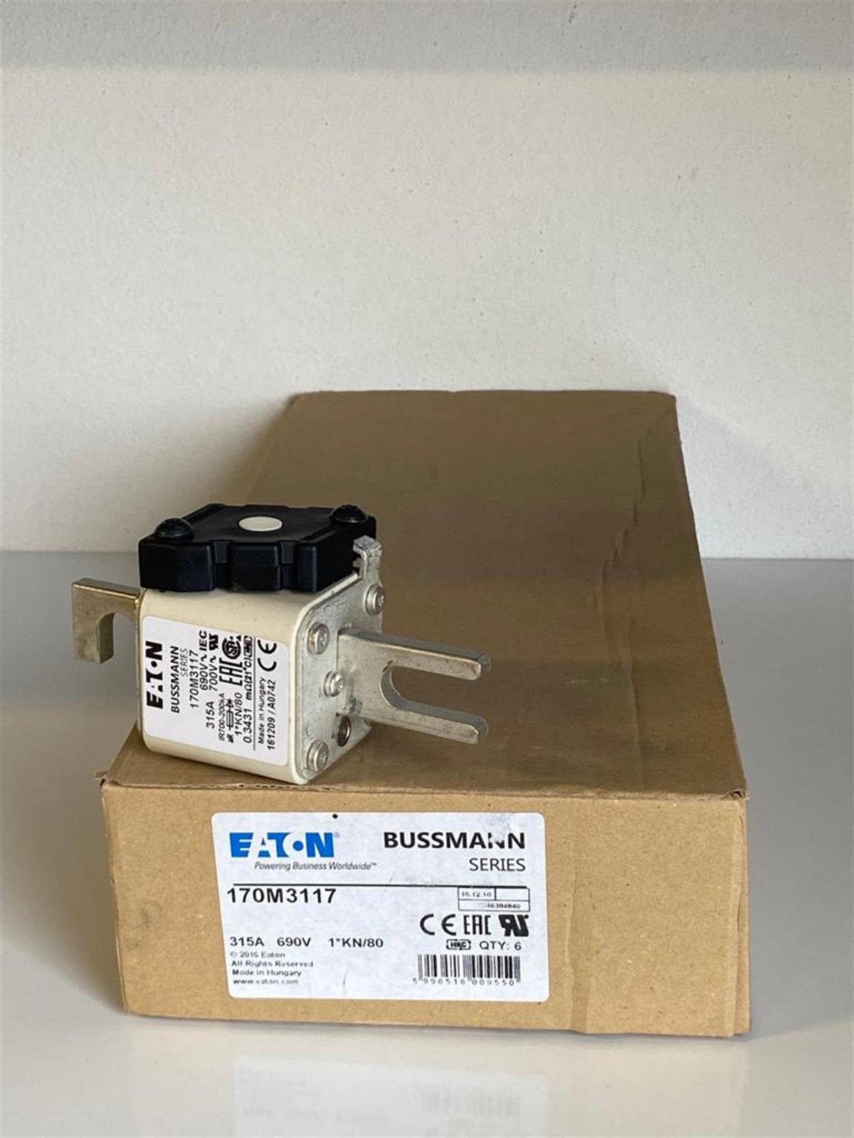 Eaton Bussmann170M3117 FUSE 315A 690V 1*KN/80 AR UC  Bussmann170M3117 FUSE 315A 690V 1*KN/80 AR UC  Bussmann