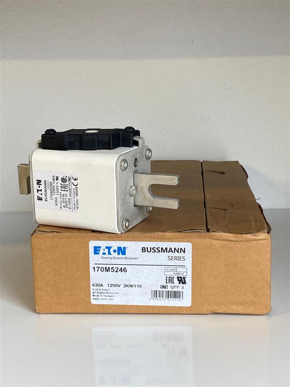 Eaton Bussmann170M5246 FUSE 630A 1250V 2KN/110 AR CU  Bussmann Sigorta170M5246 FUSE 630A 1250V 2KN/110 AR CU  Bussmann Sigorta