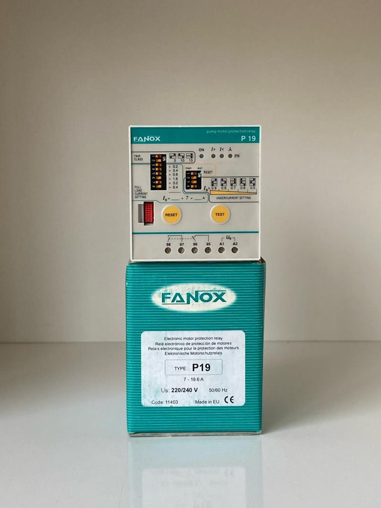 P19 FANOX 230V MOTOR KORUMA RÖLESİ