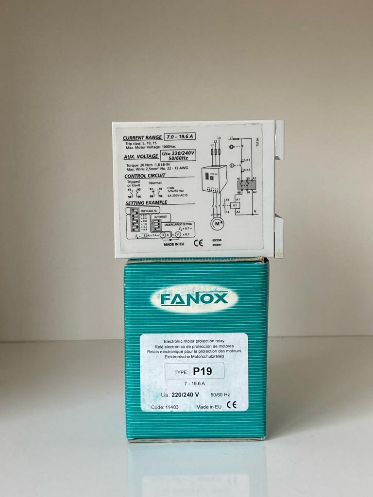 P19 FANOX 230V MOTOR KORUMA RÖLESİ