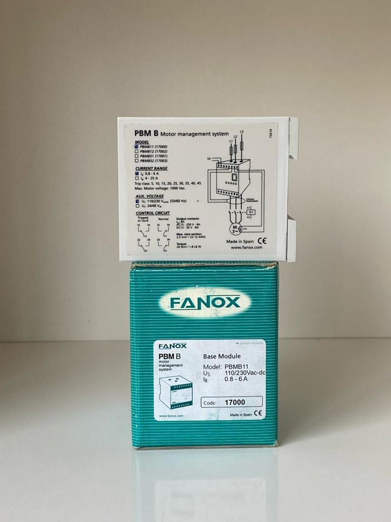 PBMB-11 FANOX MOTOR KORUMA 0,8-6A 110/230V AC/DC