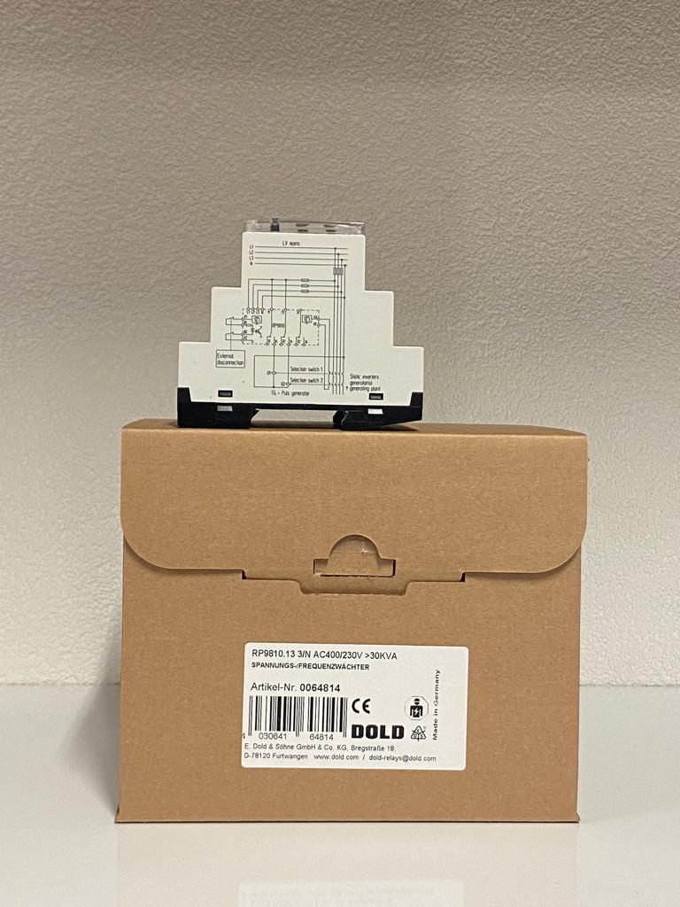 RP 9810.13 3/N AC 400/230V   VDE-AR-N 4105:2011-08 STANDARDI İÇİN GES FREKANS VE GERİLİM KONTROL RÖLESİ DOLD