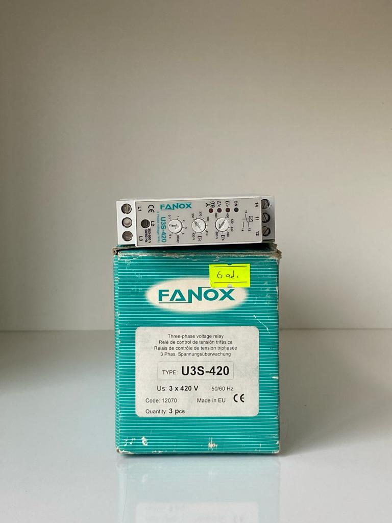 U3S-420 FANOX 3X440V TİRİFAZE VOLTAJ KORUMA RÖLESİ