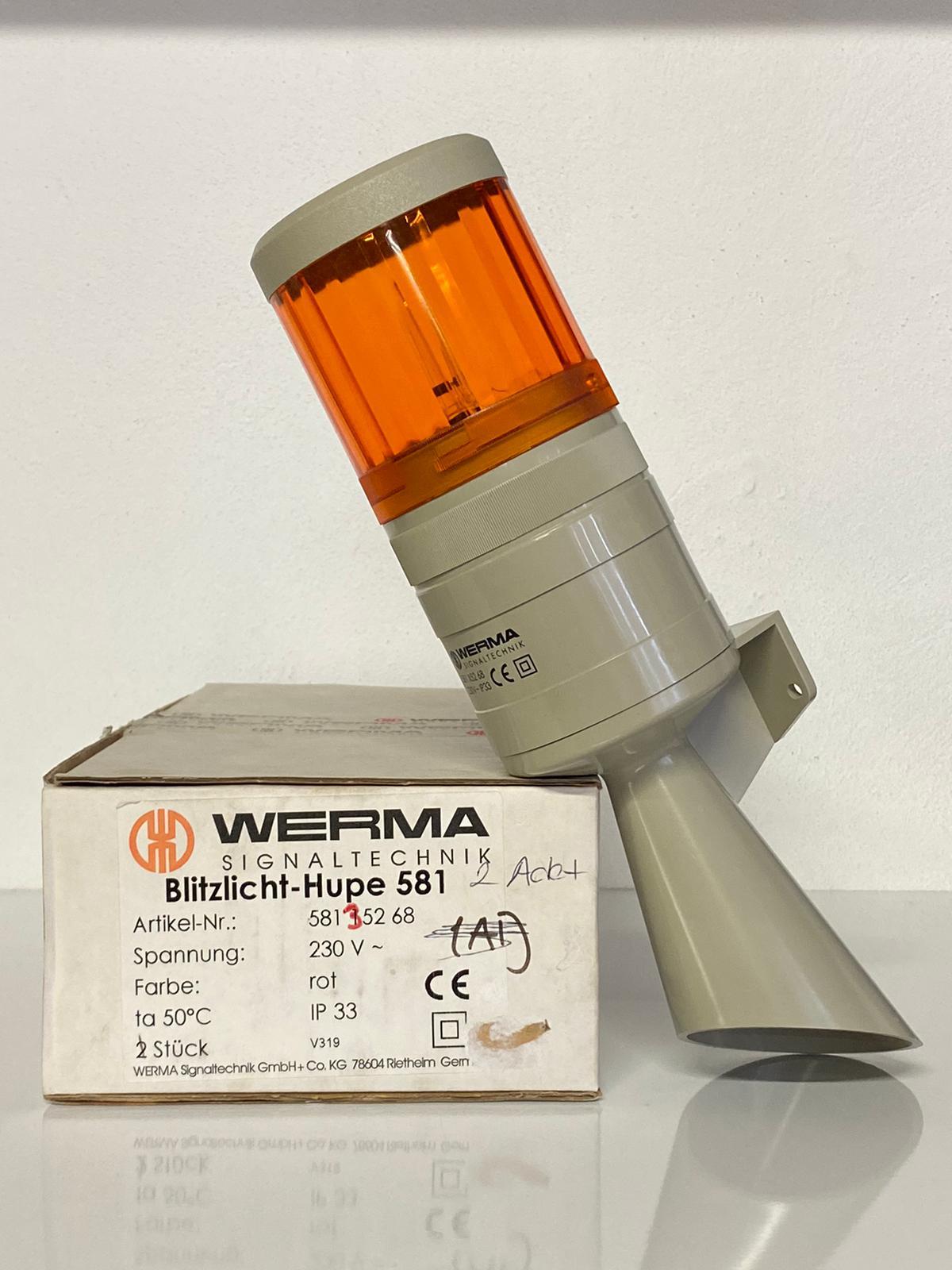 WERMA 230V AC FLAŞ KORNA SARI